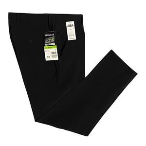 Haggar CityFlex Dress Pant Slim Fit Men's 31x30 Flex Waist Tech Pocket Black NEW